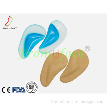 Footinsole ZRWE07 Arch Support Insoles Pu Gel Foot Massage Suede Insoles for Fallen Arches